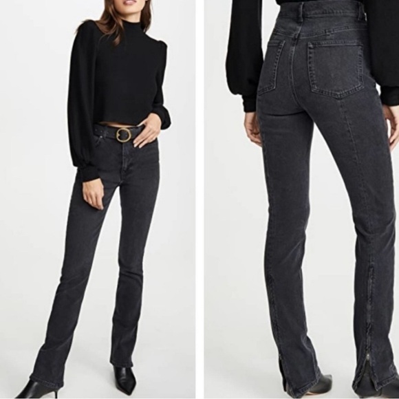 Reformation Jeans Camilla Erie Wash High Rise Back Seam & Ankle Zip Size 23 - Picture 1 of 12